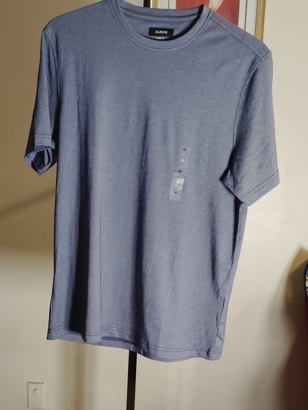 Alfani Men's Short-Sleeve Crew Tee in Slate Blue